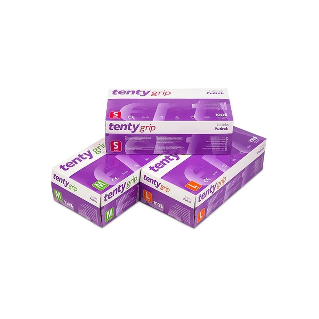 TENTY Grip Lateks Pudralı Muayene Eldiveni