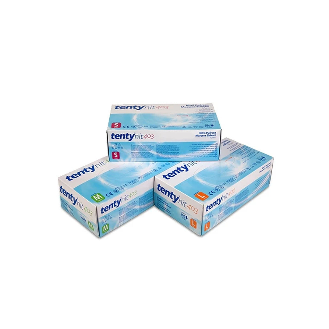 TENTY Nit 403 Nitril Pudrasız (mavi) Muayene Eldiveni